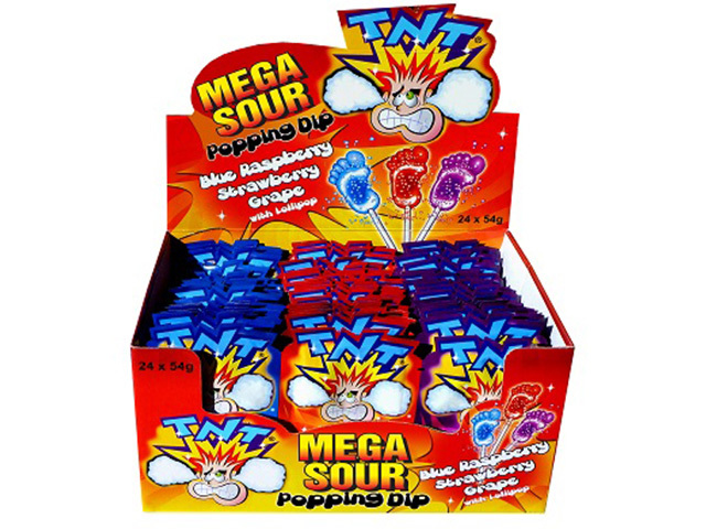TNT MEGA SOUR POPPING DIP 54G UN24