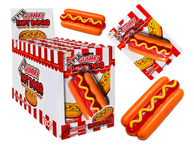 HOT DOG GUMMY 150G UN12