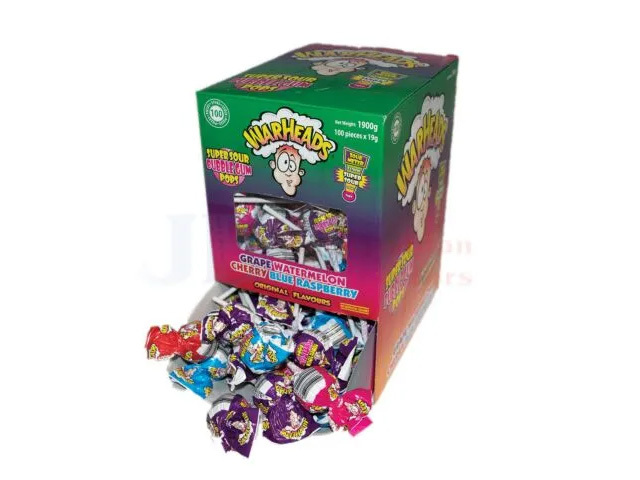 WARHEADS SUPER SOUR GUM POPS 19G UN100