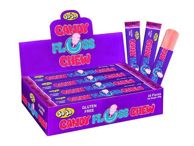 JOJO CANDY FLOSS CHEW BAR 25G UN24