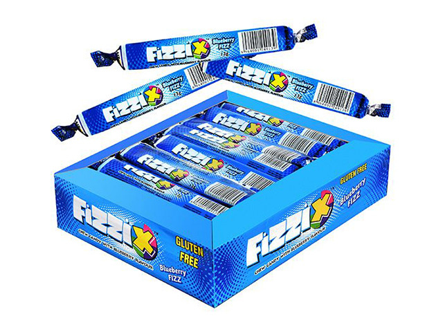 FIZZIX BLUEBERRY FIZZ CHEWS 13G UN60