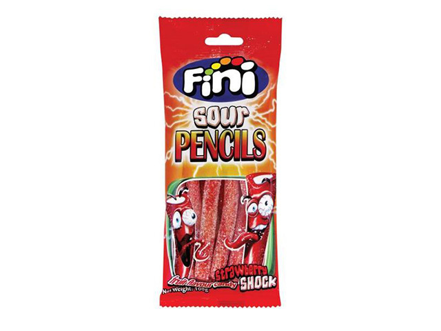 FINI STRAWBERRY SOUR PENCIL 100G UN16