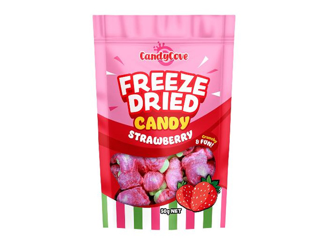 CANDYCOVE FREEZE DRIED CANDY STRAWBERRY 50G UN12