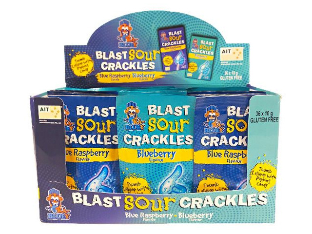 KA-BLUEY BLAST SOUR CRACKLES 10G UN36