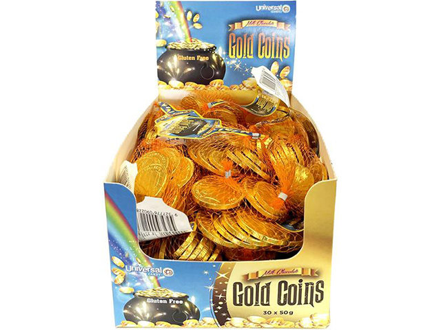 MILK CHOCOLATE COINS 50G UN30