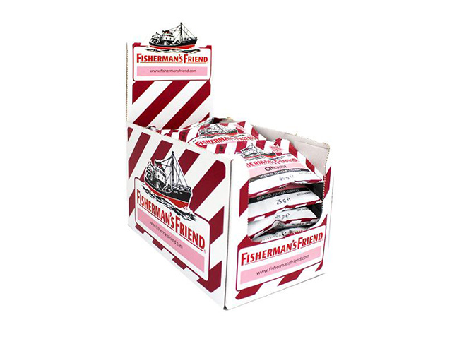FISHERMANS FRIEND CHERRY SUGAR FREE 25G UN24