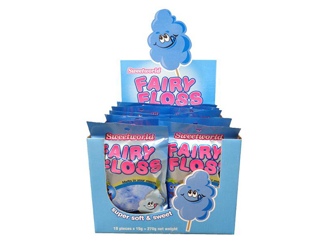 SWEETWORLD FAIRY FLOSS BLUEBERRY 15G UN18