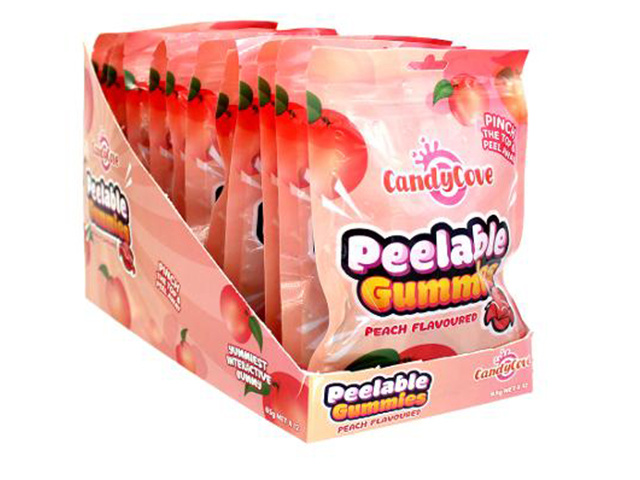 CANDYCOVE PEELABLE GUMMIES PEACH 65G UN12