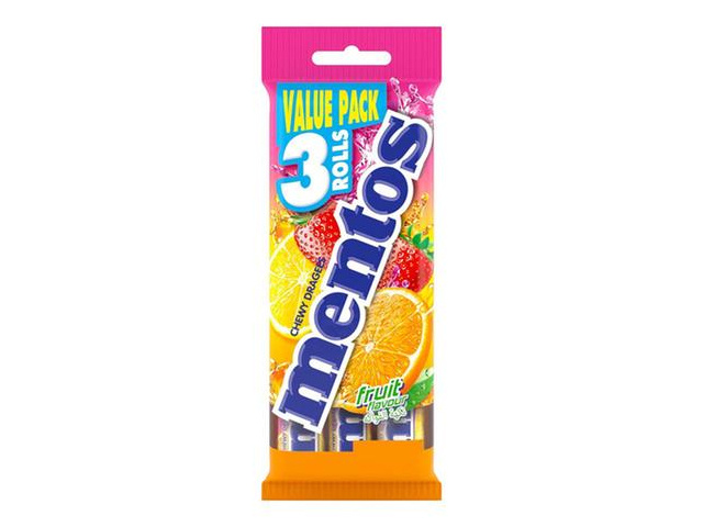 MENTOS FRUIT ROLL 29G PK3