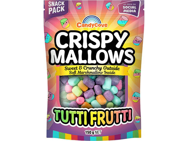 CANDYCOVE CRUNCHY MARSHMALLOW RAINBOW 150G UN18