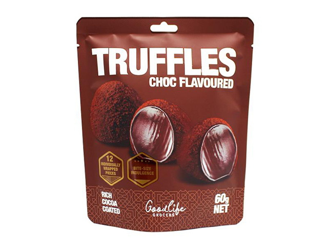 GOODLIFE GROCERS TRUFFLES CHOCOLATE 60G UN16