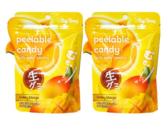 PEELABLE CANDY MANGO SOUR CENTRE 100G QTY 24