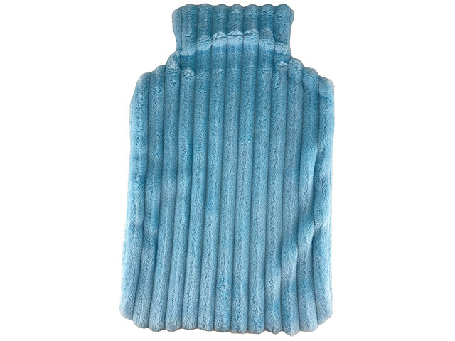 HOT WATER BOTTLE COVER PLUSH BLUE