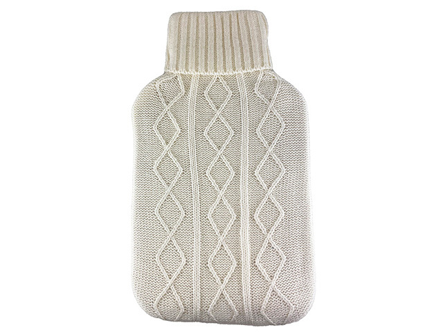 HOT WATER BOTTLE COVER KNIT IVORY
