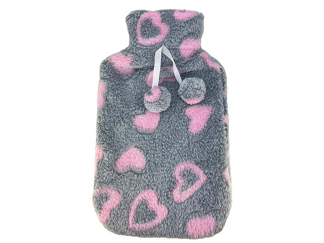 HOT WATER BOTTLE COVER LUV HEART