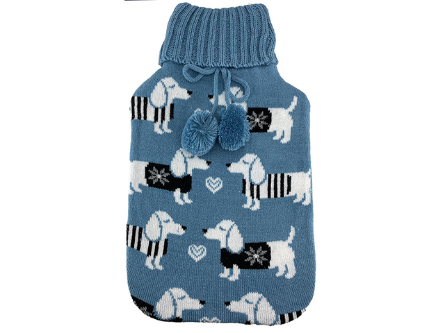 HOT WATER BOTTLE KNIT DACHSHUND