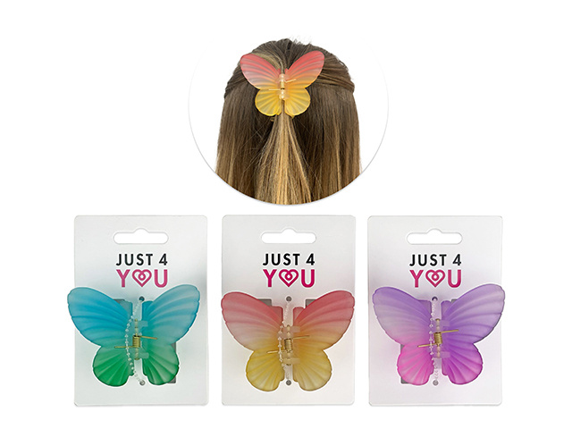 CLIP CLAW BFLY OMBRE 75MM QTY 12