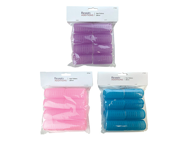 HAIR ROLLERS 28MM 8PK