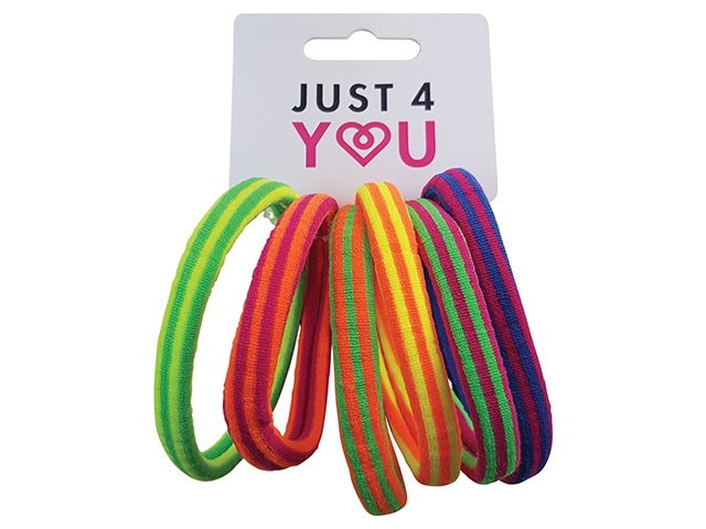 ELASTIC STRIPLE NEON 8MM 6PK SOLD QTY12