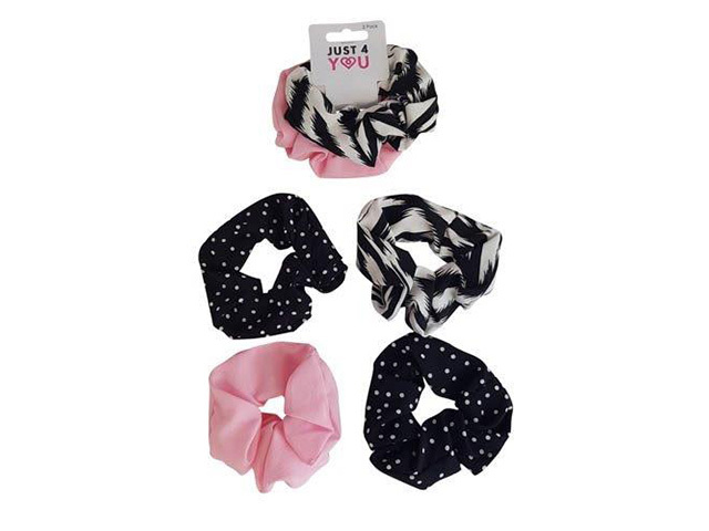SCRUNCHIE MULTI PRINT 2PK SOLD QTY12