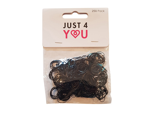 ELASTIC BLACK RUBBER 250PK SOLD QTY12