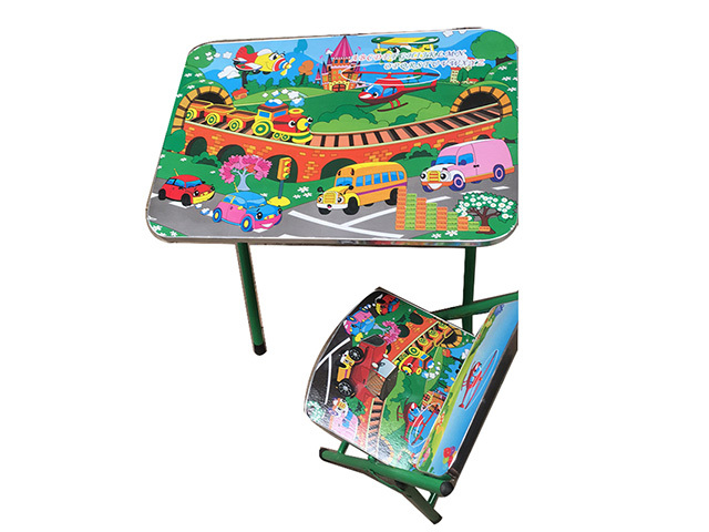 KIDS CHAIR AND TABLE 60X40CM CARS&amp;TRAIN