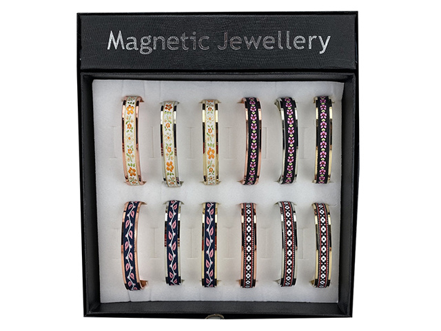 MAGNETIC WRIST BANGLES PATTERNED UN12