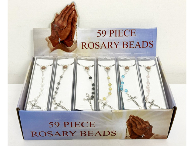 59 PIECE ROSARY BEADS 6ASST UN24