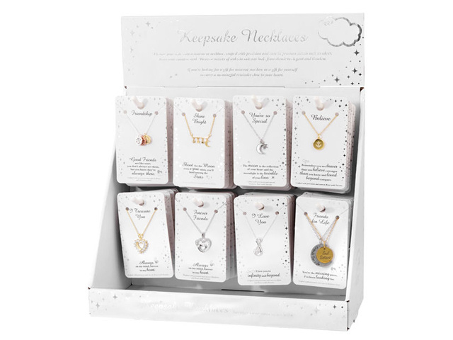 CRYSTAL NECKLACES 8ASST UN48