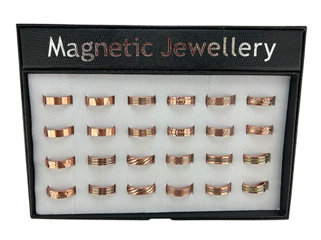 MAGNETIC COPPER RINGS 12ASST UN24