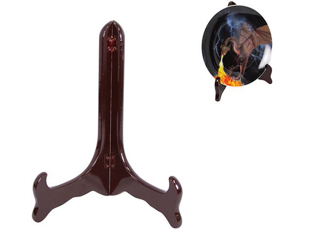 9" ROSEWOOD COLOUR PLATE STAND