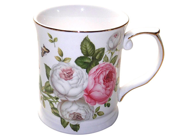 BUTTERFLY ROSE MUG 400CC