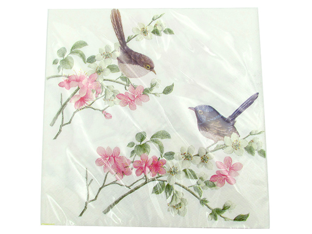 BLUE WREN NAPKINS 20PK 20CM