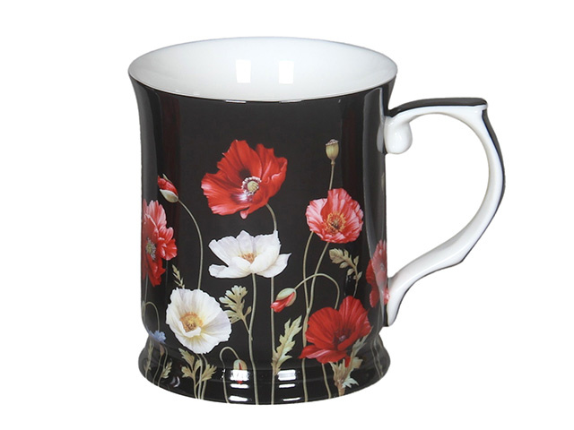 POPPIES 415CC MUG BLACK