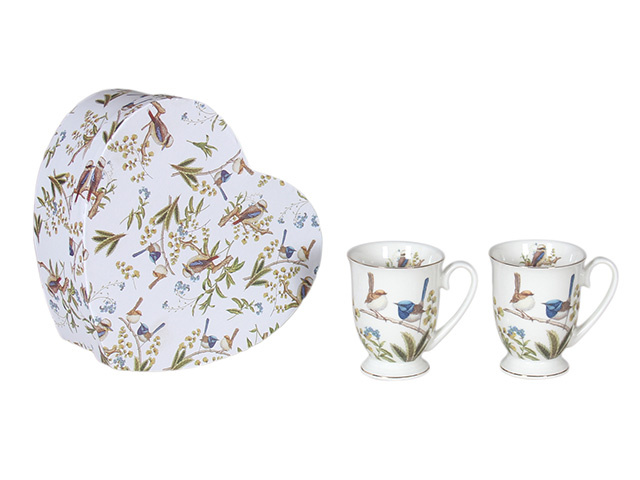 AUSTRALIAN BIRDS 2PC 280CC MUG SET