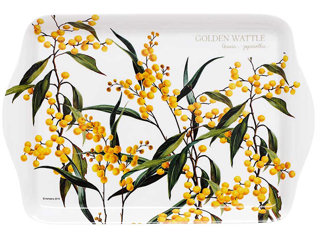 AUS FLORAL EMBLEMS WATTLE SCATTER TRAY