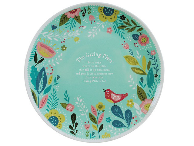 AQUA BIRD GIVING PLATE