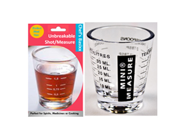 MEASURE GLASS UNBREAKABLE 30ML SOLD QTY6