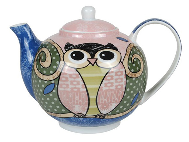 CURLY OWLS TEAPOT