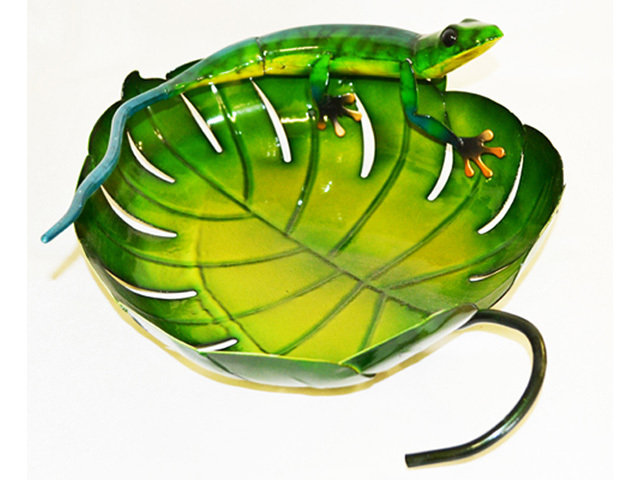 METAL GECKO PLATE 27X23X10CM