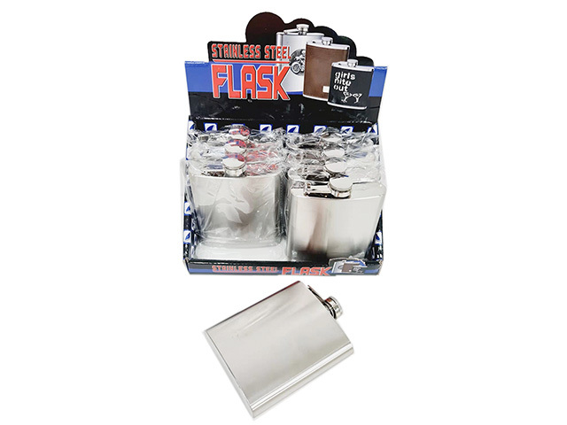 S/STEEL FLASK 7OZ PLAIN UN8