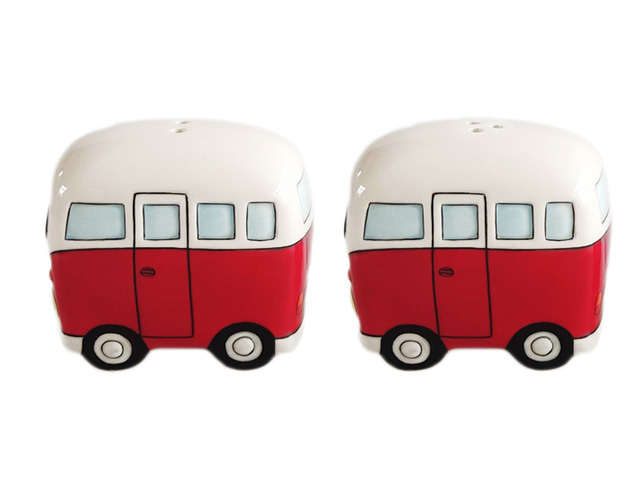 KOMBI VAN SALT PEPPER SHAKERS RED