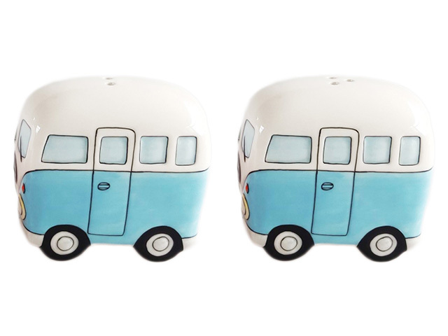 KOMBI VAN SALT PEPPER SHAKERS BLUE