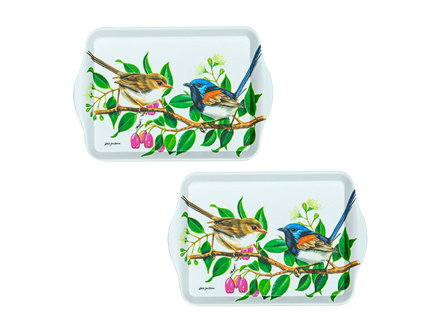 AUSTRALIAN BIRDS FAIRY WRENS SCATTER TRAY 2PK