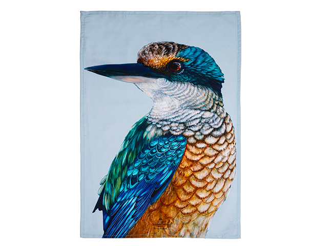 MODERN BIRDS KINGFISHER KITCHEN TOWEL