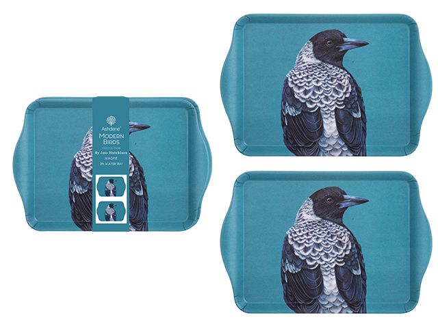 MODERN BIRDS MAGPIE SCATTER TRAY 2PK