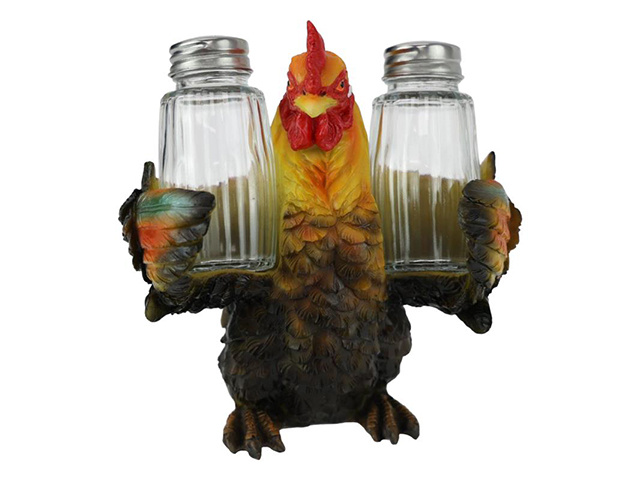 15CM ROOSTER S&amp;P SHAKER SOLD QTY2