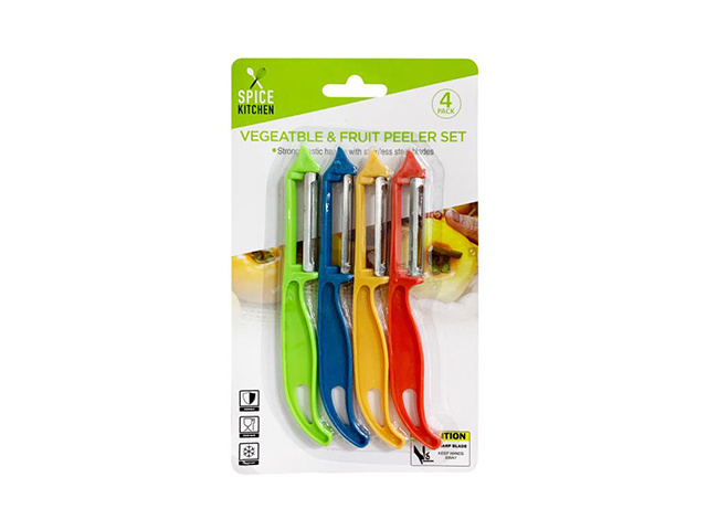 VEGETABLE AND FRUIT PEELER SET 4PK