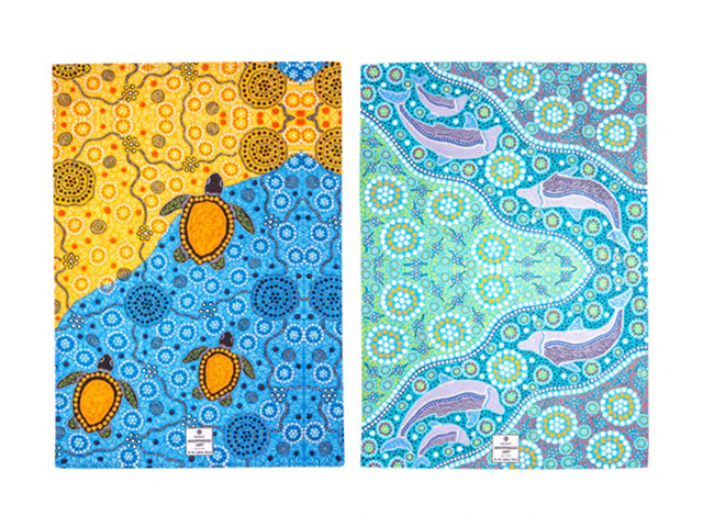 MAARAKOOL ART WATER 2PK KITCHEN TOWEL