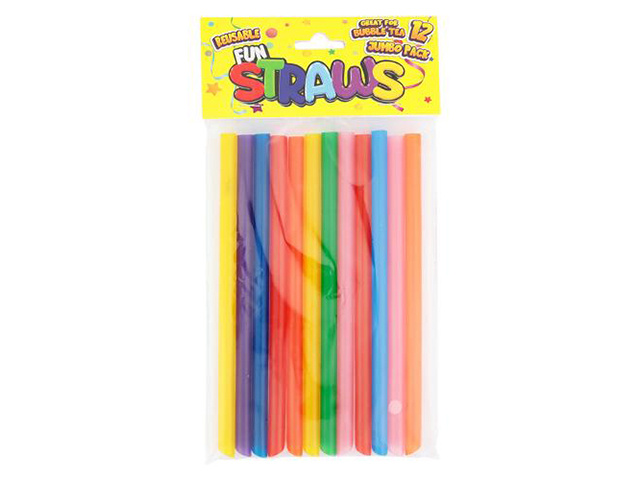 STRAWS REUSABLE JUMBO PK12